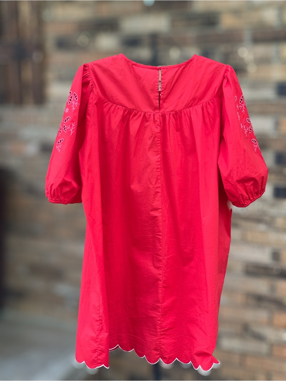 Pomander Place Georgie Embroidered Mini Dress Red Pink XXL - Picture 2 of 10